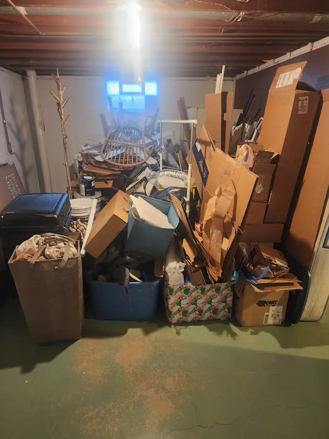 Roll-off dumpster container at job site for Roll Off Dumpster Rental in Weirton